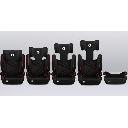 Lionelo - Seggiolino auto HUGO i-Dimensioni 100-150 cm nero/rosso