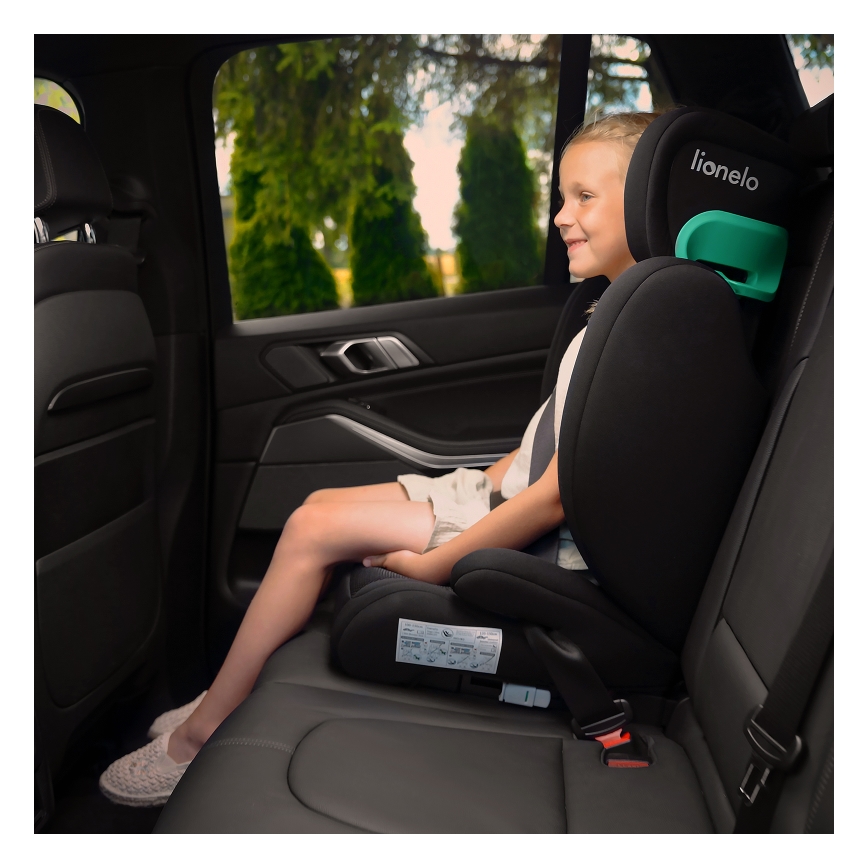 Lionelo - Seggiolino auto HUGO i-Size 100-150 cm nero/grigio