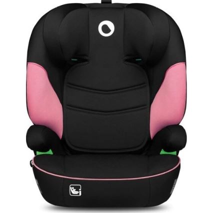 Lionelo - Seggiolino auto LARS i-Dimensioni 100-150 cm nero/rosa