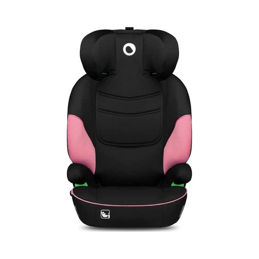 Lionelo - Seggiolino auto LARS i-Dimensioni 100-150 cm nero/rosa