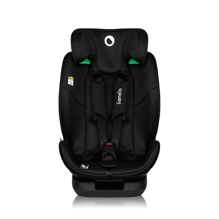 Lionelo - Seggiolino auto LAVENDER i-Size 76-150 cm con base girevole Black Carbon