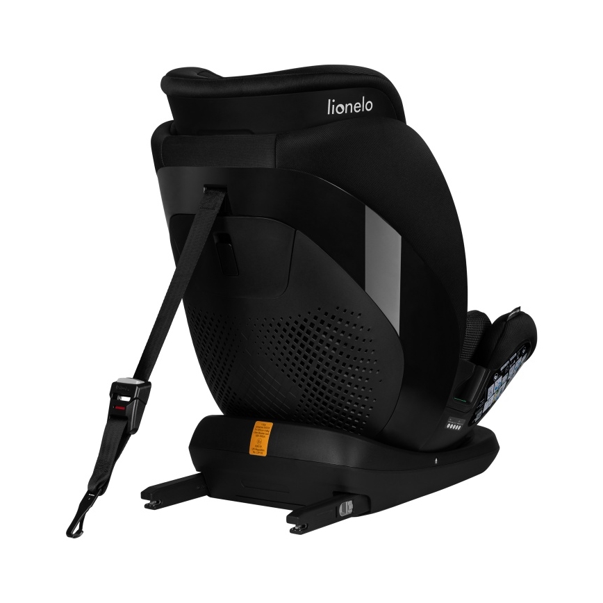 Lionelo - Seggiolino auto LAVENDER i-Size 76-150 cm con base girevole Black Carbon