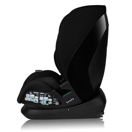 Lionelo - Seggiolino auto LAVENDER i-Size 76-150 cm con base girevole Black Carbon