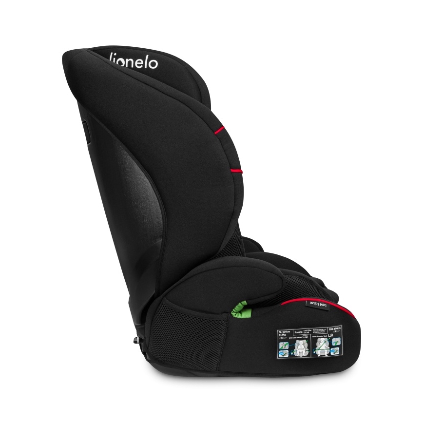 Lionelo - Seggiolino auto LEVI i-Size 76-150 cm Nero Sportivo