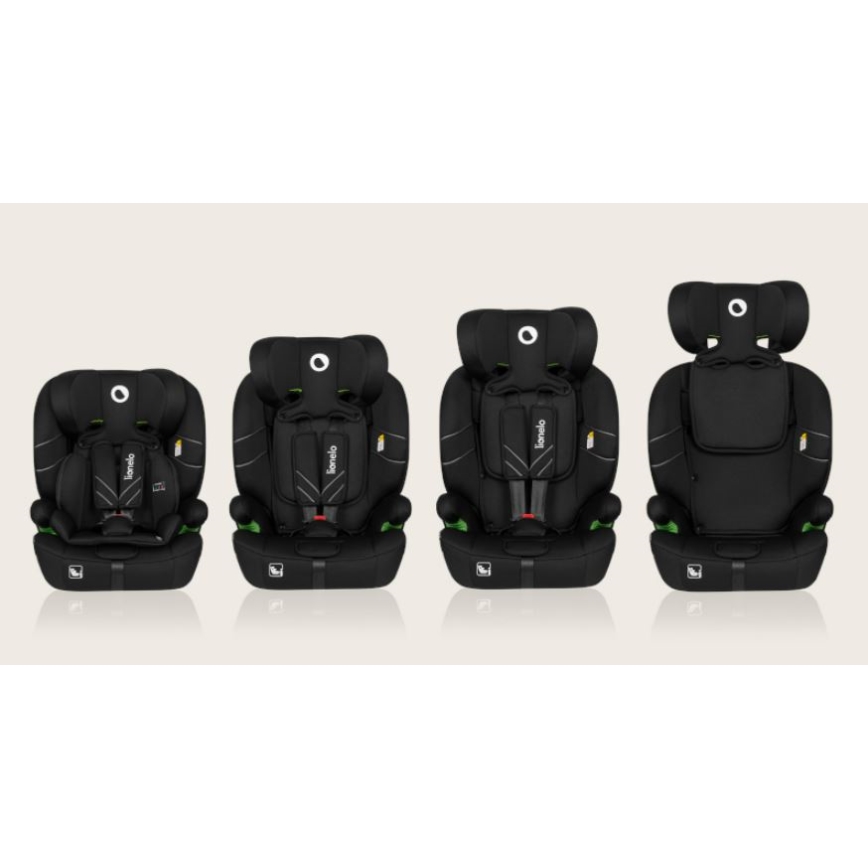 Lionelo - Seggiolino auto LEVI ONE i-Dimensioni 76-150 cm nero