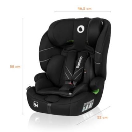Lionelo - Seggiolino auto LEVI ONE i-Dimensioni 76-150 cm nero