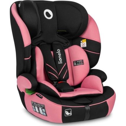 Lionelo - Seggiolino auto LEVI ONE i-Dimensioni 76-150 cm nero/rosa
