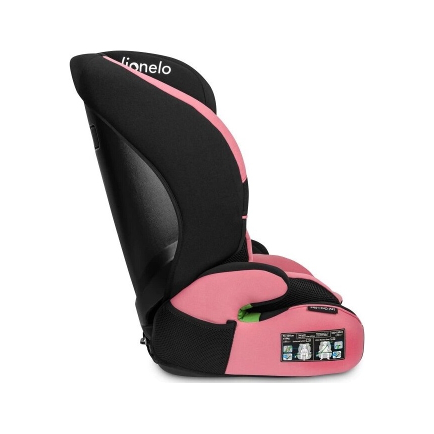 Lionelo - Seggiolino auto LEVI ONE i-Dimensioni 76-150 cm nero/rosa