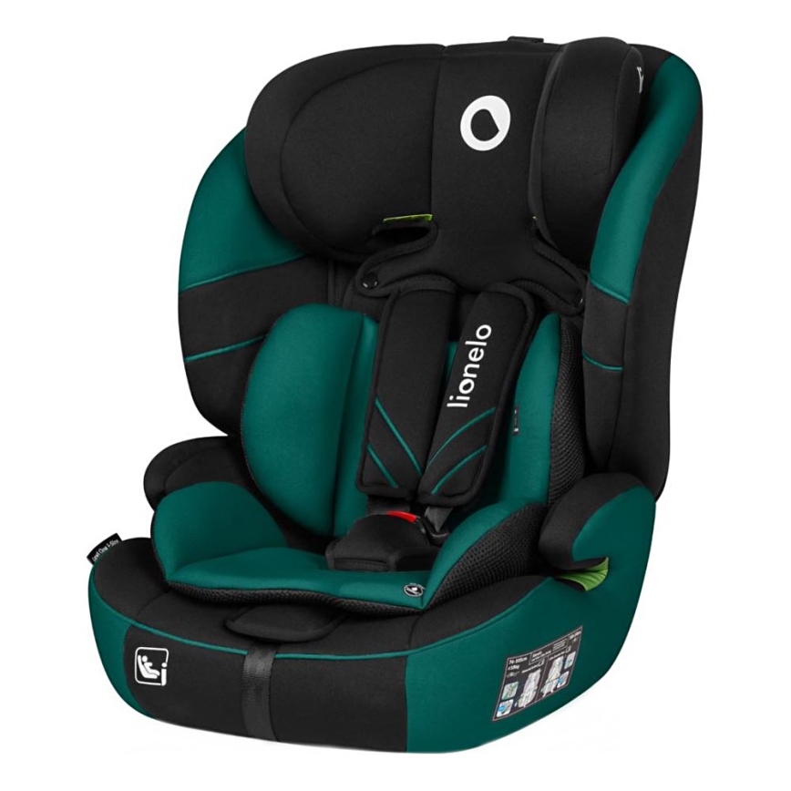 Lionelo - Seggiolino auto LEVI ONE i-Dimensioni 76-150 cm nero/verde
