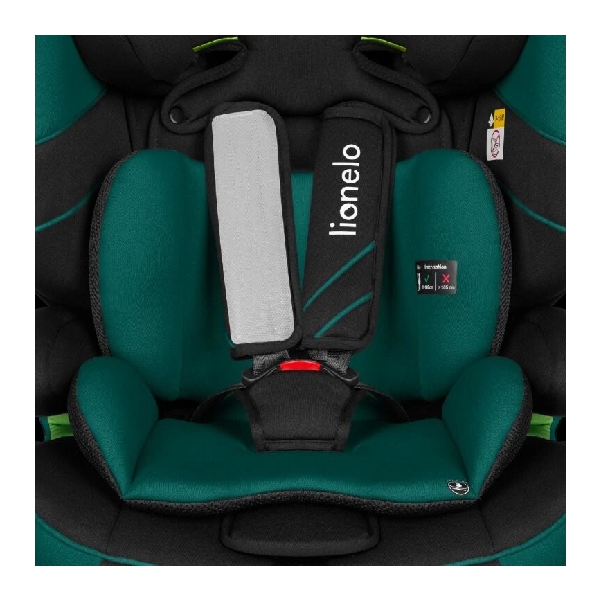 Lionelo - Seggiolino auto LEVI ONE i-Dimensioni 76-150 cm nero/verde