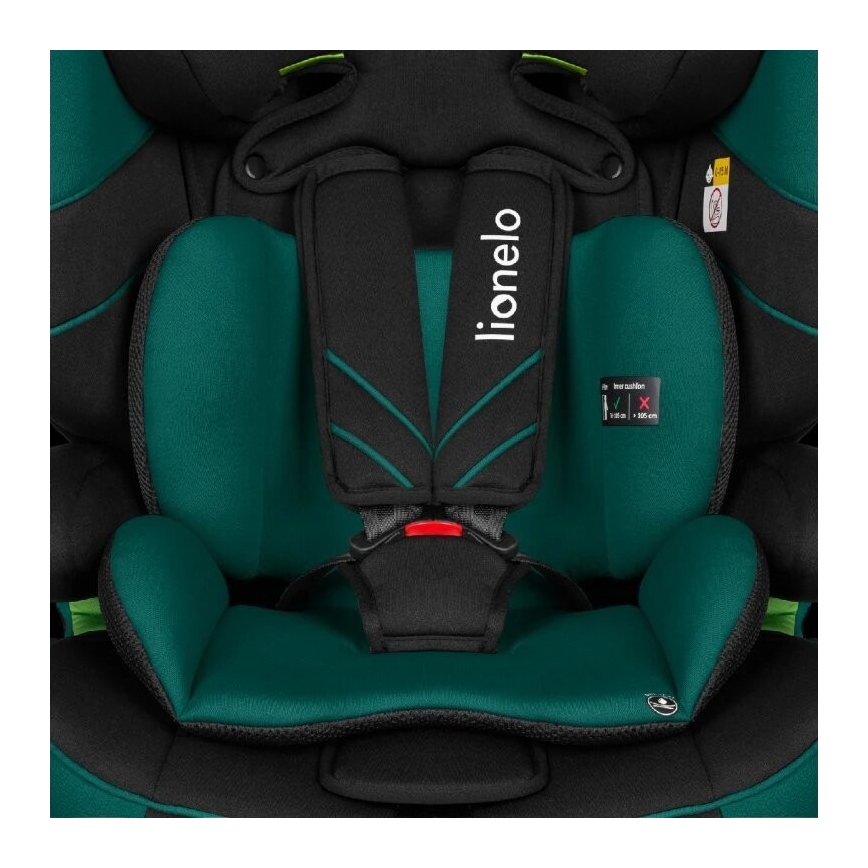 Lionelo - Seggiolino auto LEVI ONE i-Dimensioni 76-150 cm nero/verde