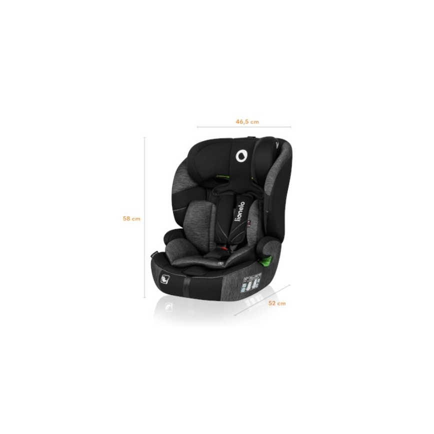 Lionelo - Seggiolino auto LEVI ONE i-Size 76-150 cm nero/grigio