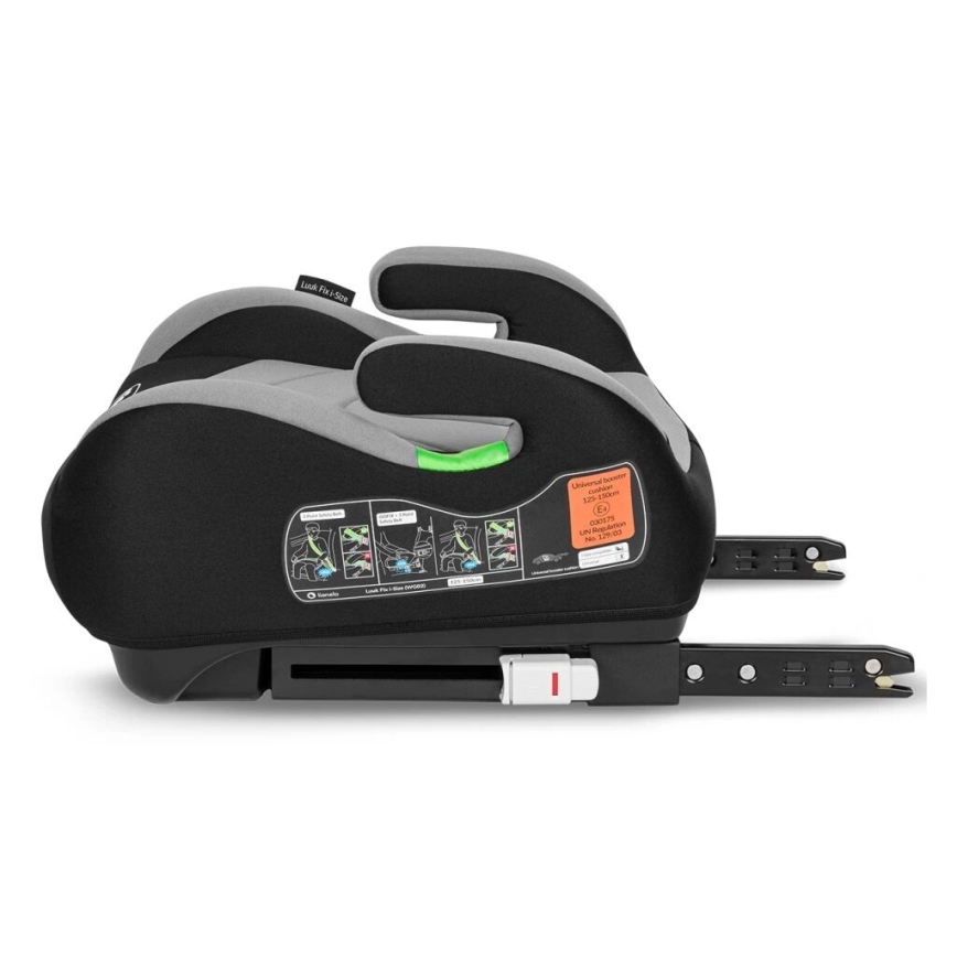 Lionelo - Seggiolino auto LUUK FIX i-Dimensioni 125-150 cm nero/grigio