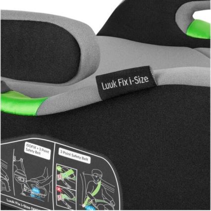 Lionelo - Seggiolino auto LUUK FIX i-Dimensioni 125-150 cm nero/grigio