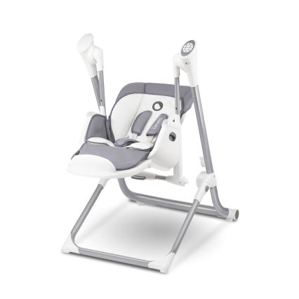 Lionelo - Seggiolino da pappa per bambini NILES Grigio 4xAA