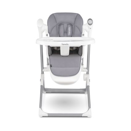 Lionelo - Seggiolino da pappa per bambini NILES Grigio 4xAA