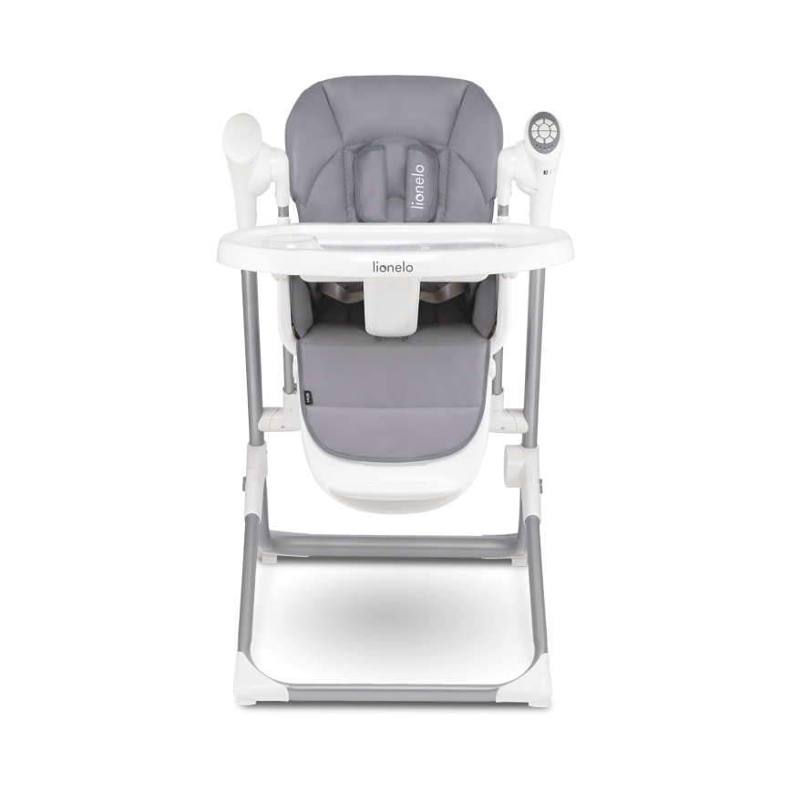 Lionelo - Seggiolino da pappa per bambini NILES Grigio 4xAA