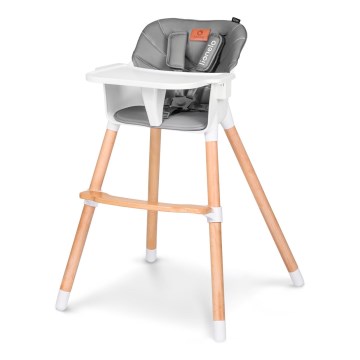 Lionelo - Seggiolone da pappa 2-in-1 KOEN Grey Stone