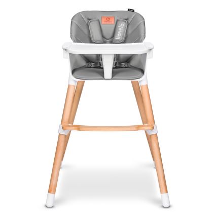 Lionelo - Seggiolone da pappa 2-in-1 KOEN Grey Stone