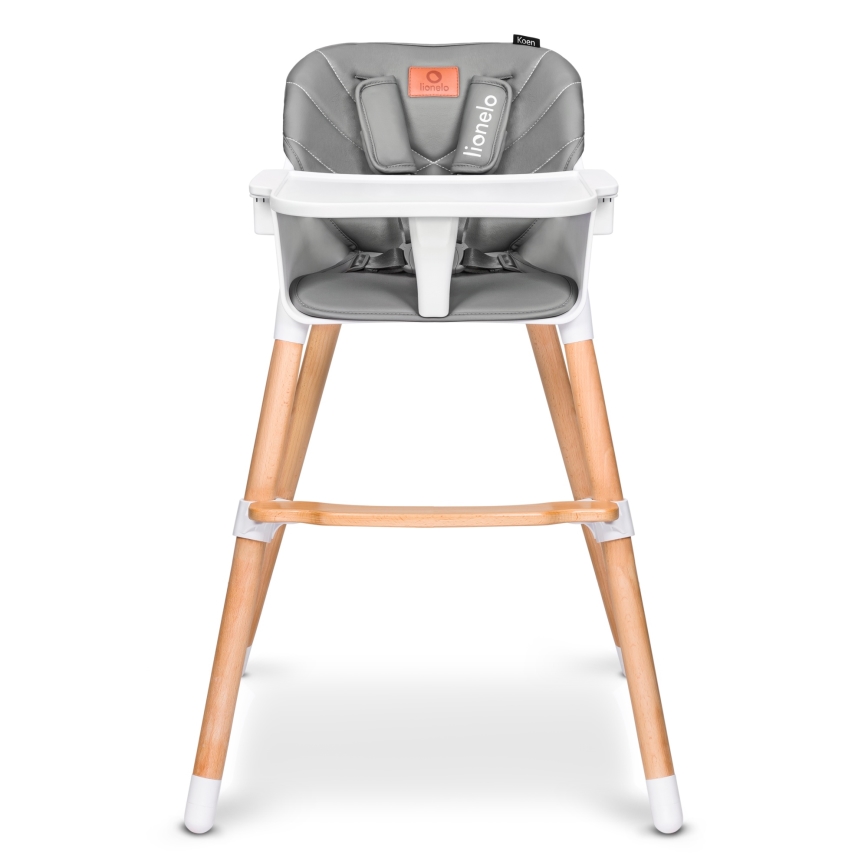 Lionelo - Seggiolone da pappa 2-in-1 KOEN Grey Stone