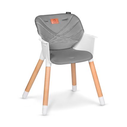Lionelo - Seggiolone da pappa 2-in-1 KOEN Grey Stone