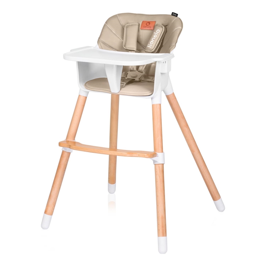 Lionelo - Seggiolone da pranzo 2 in 1 KOEN Beige sabbia