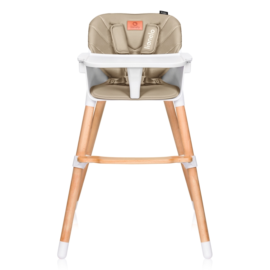 Lionelo - Seggiolone da pranzo 2 in 1 KOEN Beige sabbia