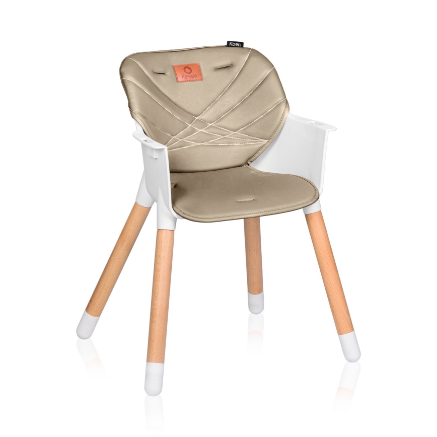 Lionelo - Seggiolone da pranzo 2 in 1 KOEN Beige sabbia