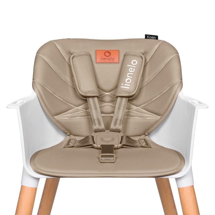 Lionelo - Seggiolone da pranzo 2 in 1 KOEN Beige sabbia