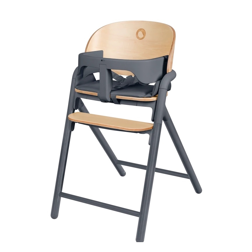 Lionelo - Seggiolone da pranzo 3 in 1 per bambini CELIA Effetto legno grigio