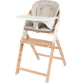 Lionelo - Seggiolone da pranzo 3 in 1 per bambini MEGAN Legno bianco