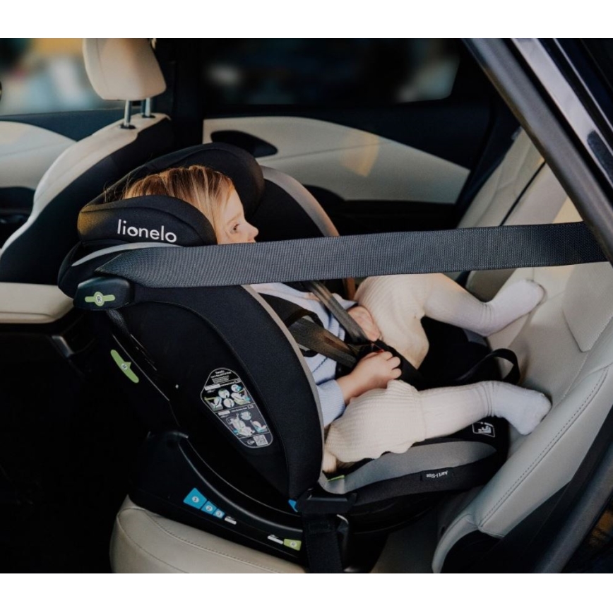 Lionelo - Siège auto AART i-Taille 40-150 cm noir/gris