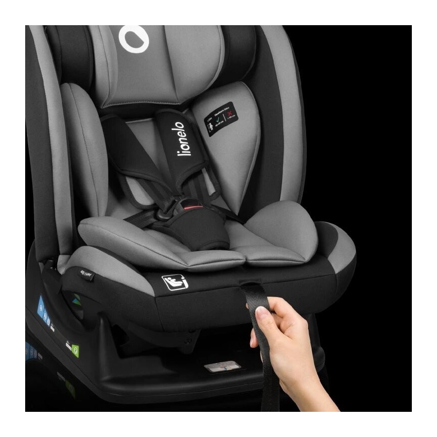Lionelo - Siège auto AART i-Taille 40-150 cm noir/gris