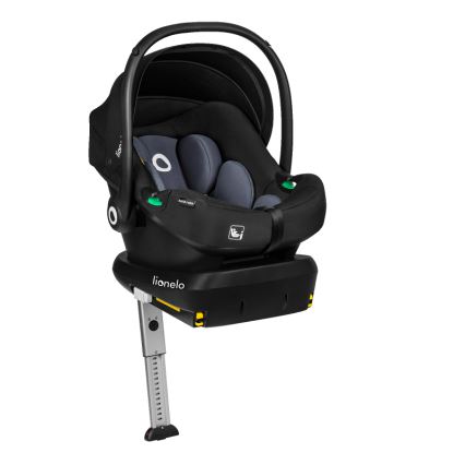 Lionelo - Siège auto avec base ASTRID SET i-Size 40-87 cm Noir/Gris