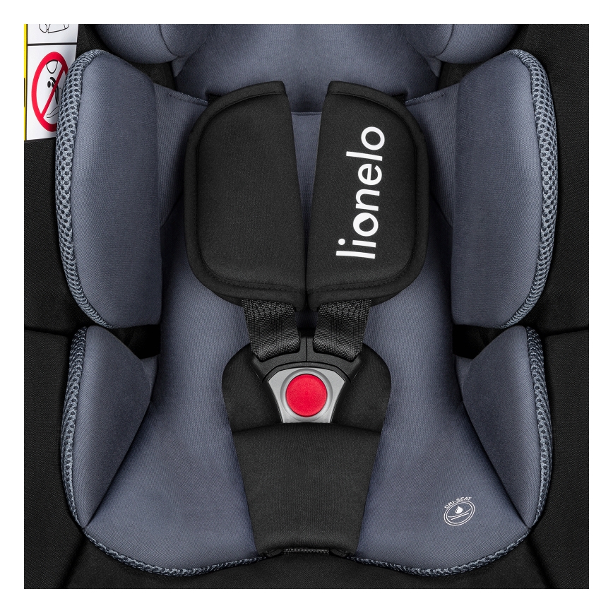 Lionelo - Siège auto avec base ASTRID SET i-Size 40-87 cm Noir/Gris