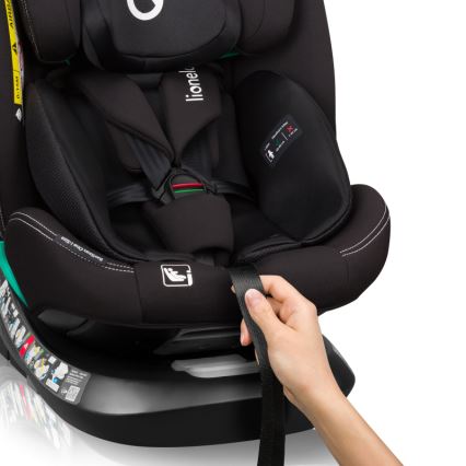 Lionelo - Siège-auto pivotant sur base BASTIAAN ONE i-Size 40-150 cm Noir Carbone