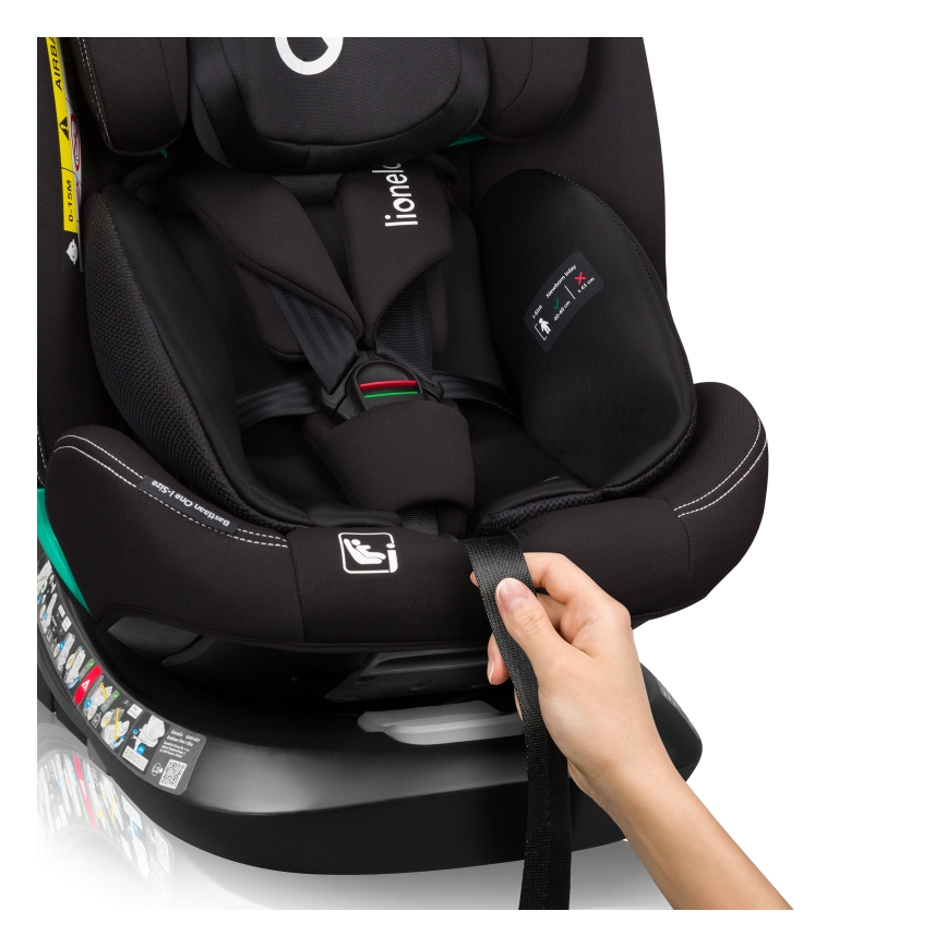 Lionelo - Siège-auto pivotant sur base BASTIAAN ONE i-Size 40-150 cm Noir Carbone