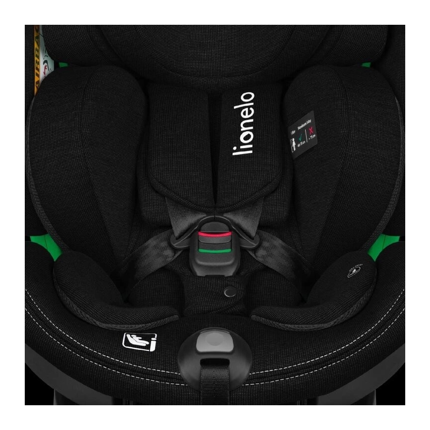 Lionelo - Siège auto avec base pivotante HARMONY i-Taille 40-150 cm noir