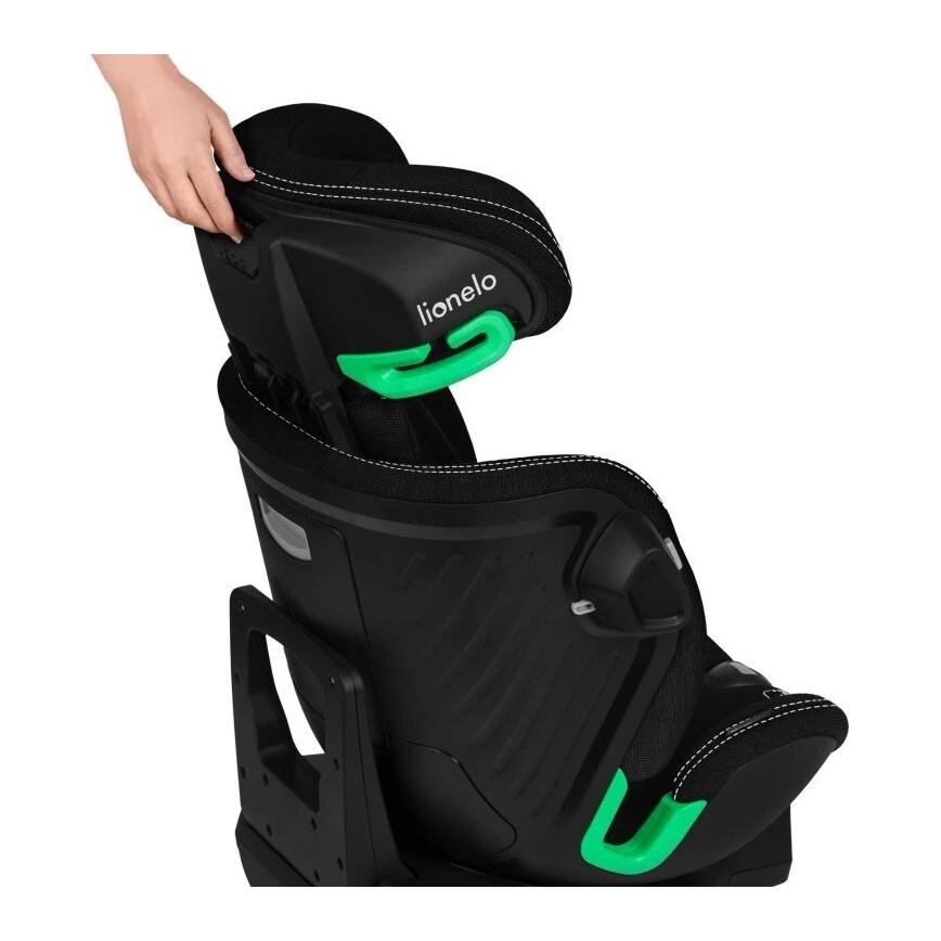 Lionelo - Siège auto avec base pivotante HARMONY i-Taille 40-150 cm noir