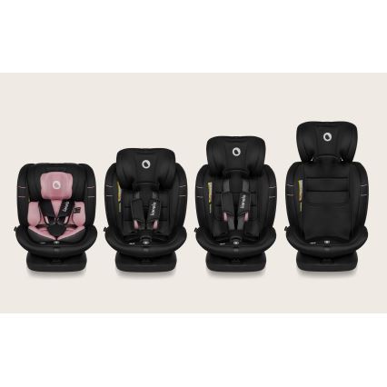 Lionelo - Siège auto BASTIAAN i-Size 40-150 cm avec base pivotante Rose