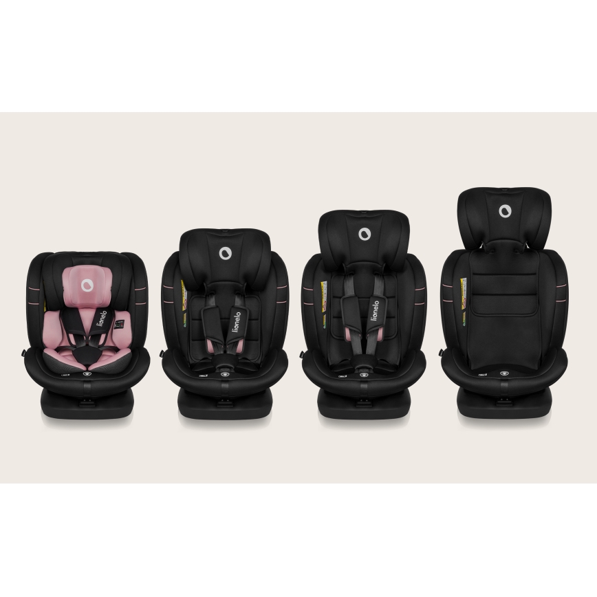 Lionelo - Siège auto BASTIAAN i-Size 40-150 cm avec base pivotante Rose