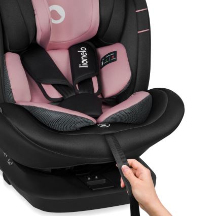 Lionelo - Siège auto BASTIAAN i-Size 40-150 cm avec base pivotante Rose
