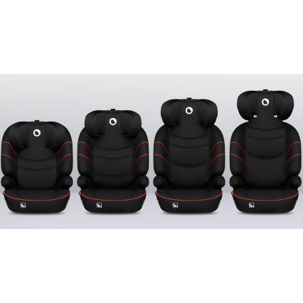 Lionelo - Siège auto LARS i-Taille 100-150 cm noir/rouge