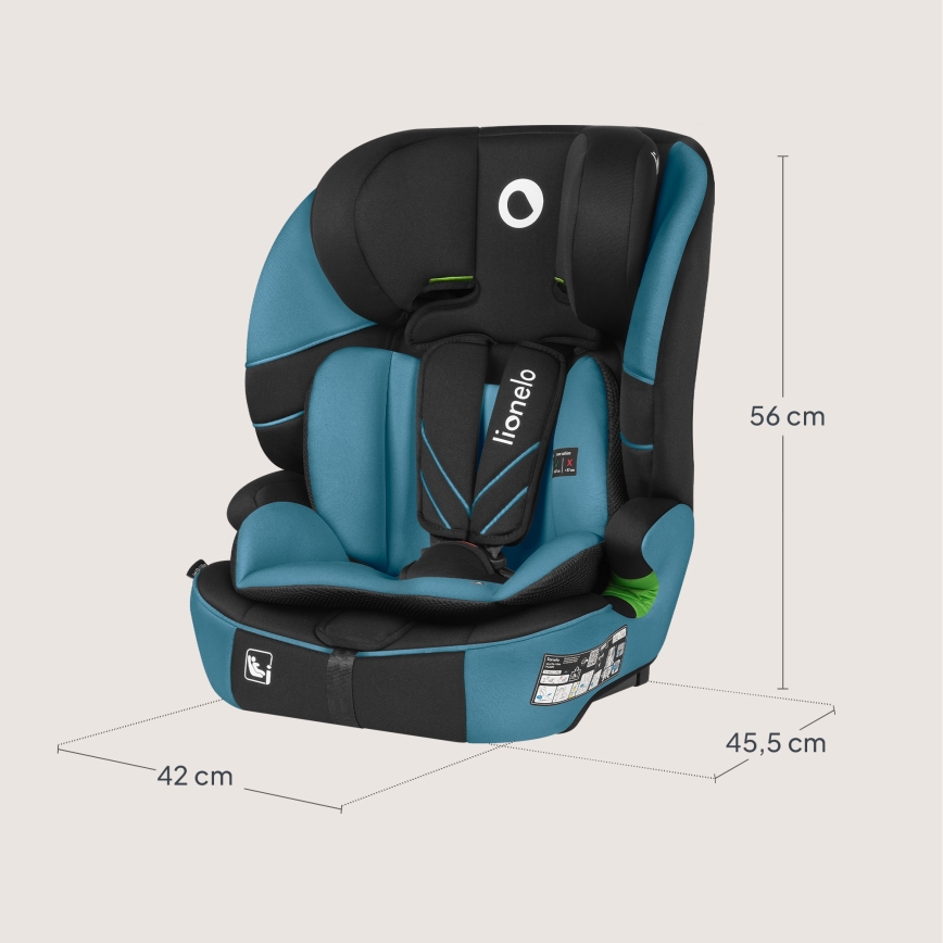 Lionelo - Siège auto LEVI FIX i-Size 76-150 cm Bleu cobalt