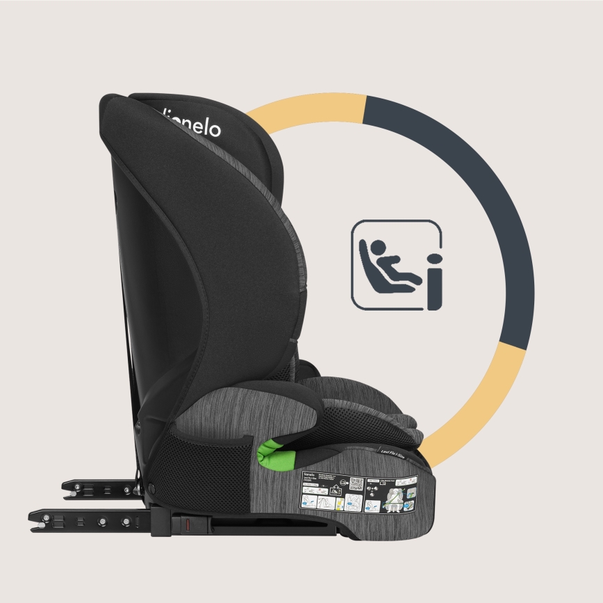 Lionelo - Siège auto LEVI FIX i-Size 76-150 cm Grey Stone