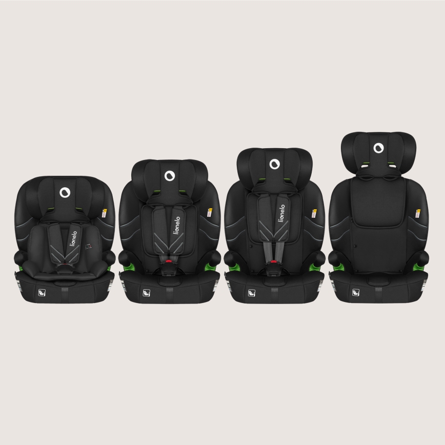 Lionelo - Siège auto LEVI FIX i-Size 76-150 cm Noir Carbone