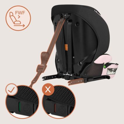 Lionelo - Siège auto LEVI FIX i-Size 76-150 cm Rose Bébé