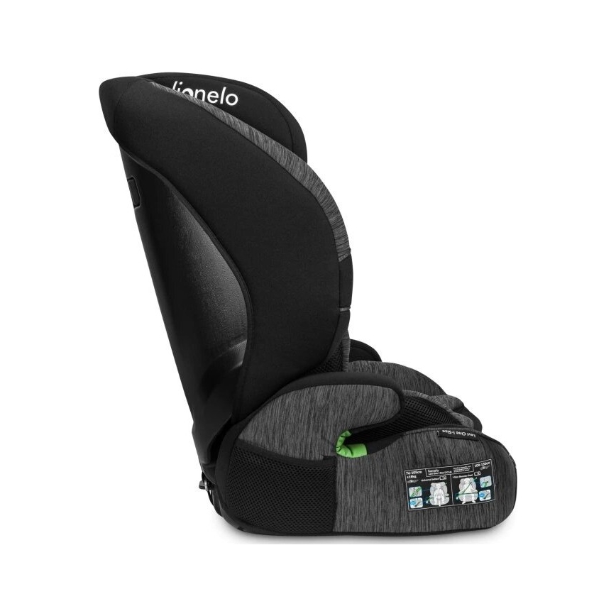 Lionelo - Siège auto LEVI ONE i-Taille 76-150 cm noir/gris
