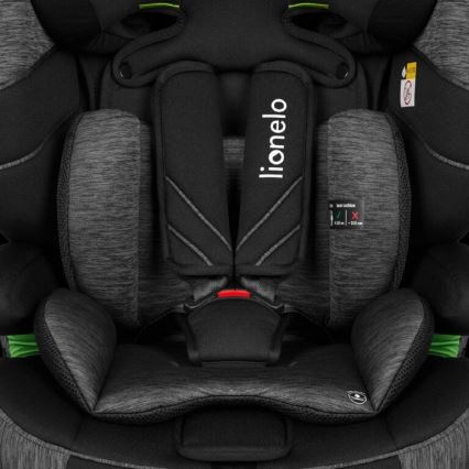 Lionelo - Siège auto LEVI ONE i-Taille 76-150 cm noir/gris