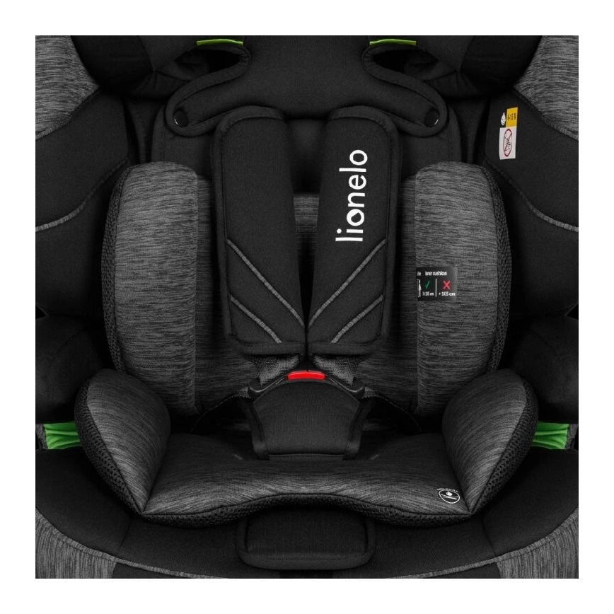 Lionelo - Siège auto LEVI ONE i-Taille 76-150 cm noir/gris